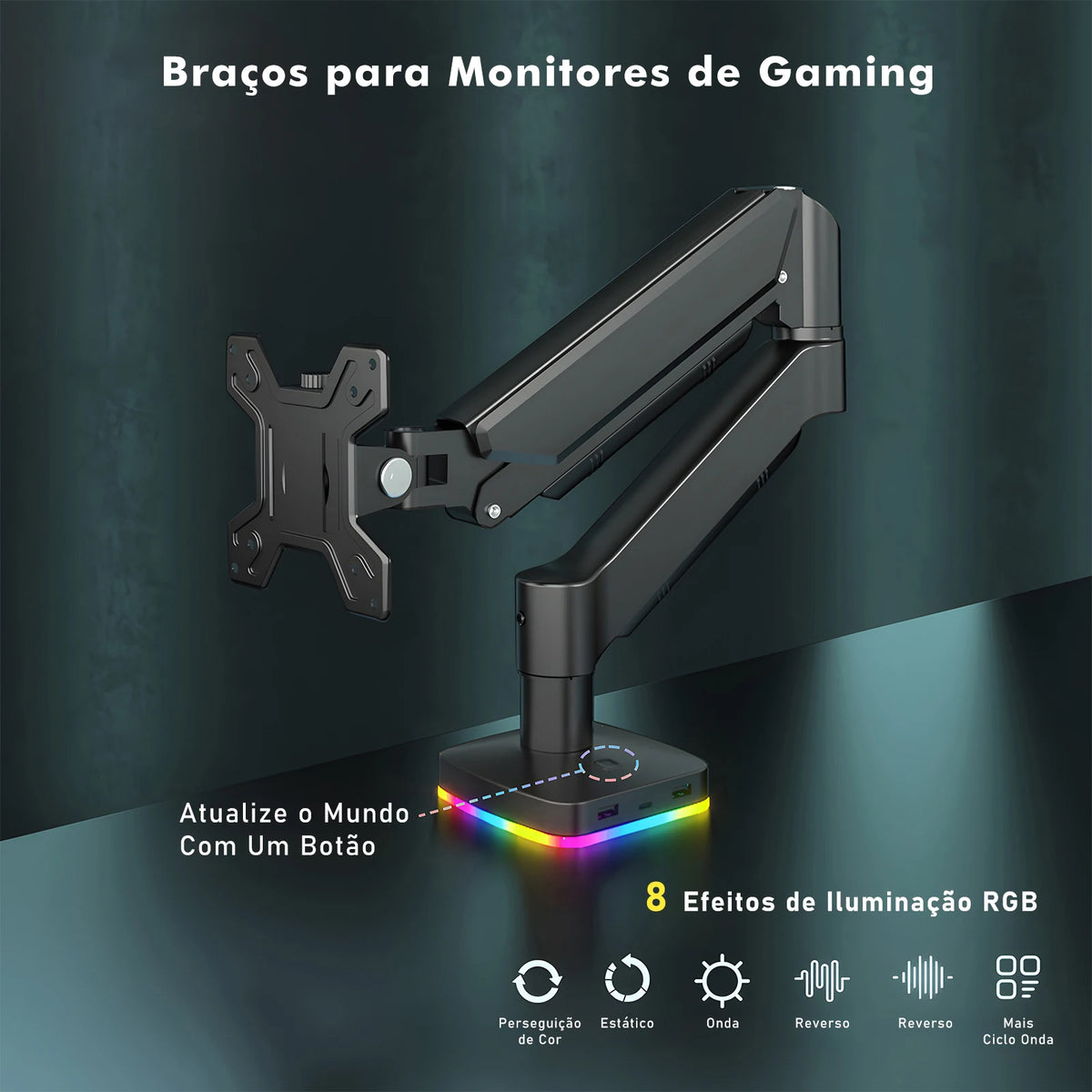Suporte Braço Articulado para Monitor com RGB
