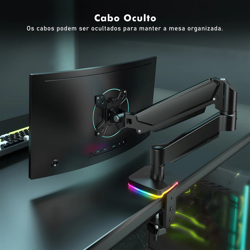 Suporte Braço Articulado para Monitor com RGB