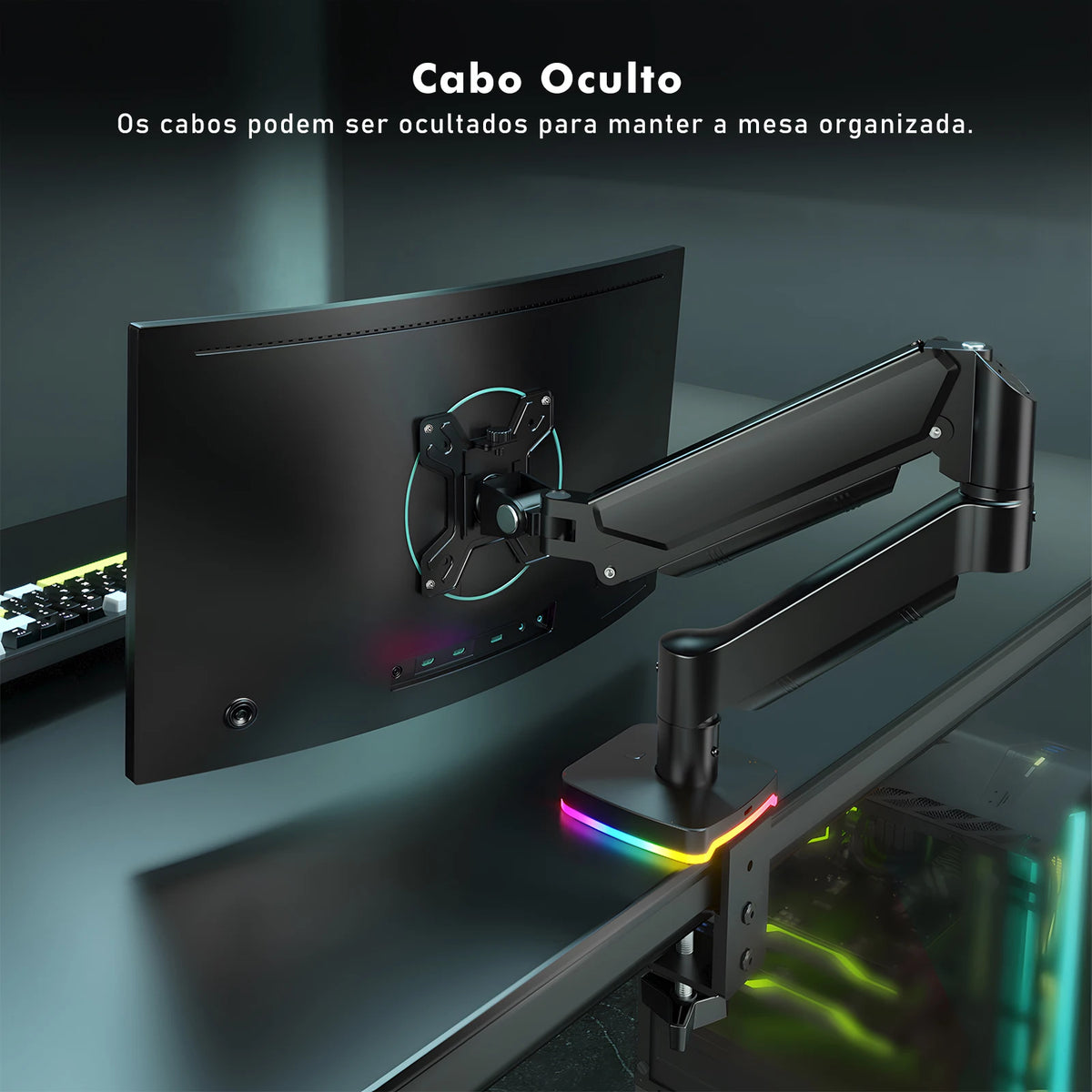 Suporte Braço Articulado para Monitor com RGB