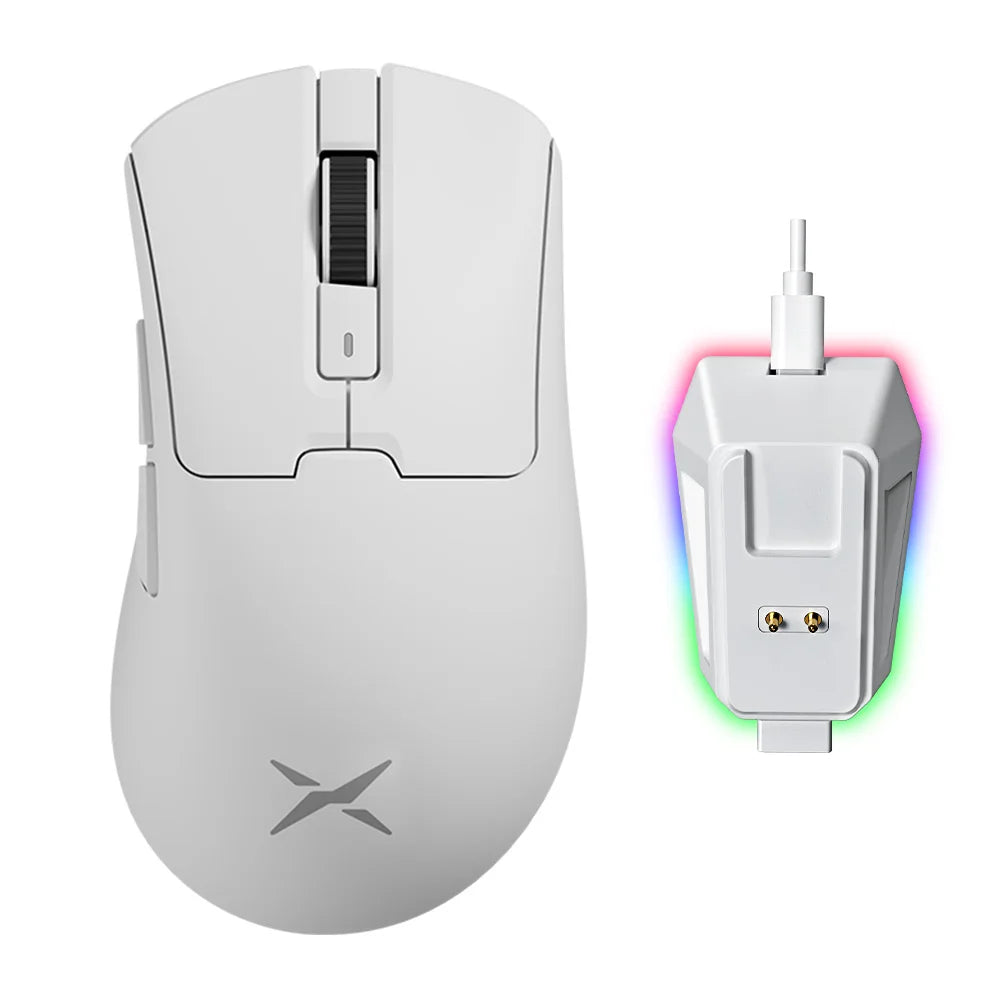 Mouse Gamer Sem Fio Delux M900PRO — 63g, Sensor PAW3395 26.000 DPI, 8000Hz, Dock RGB